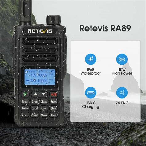 Retevis RA89 High Power Dual Band IP68 Waterproof Ham Radio