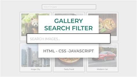 Filterable Image Gallery Using Search Box Html Css Javascript