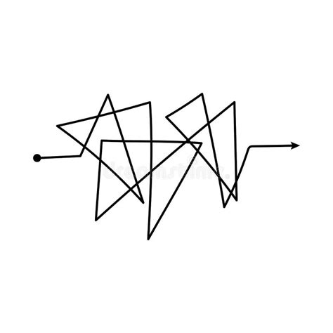 Confused Process Chaos Line Symbol Tangled Scribble Idea Vector