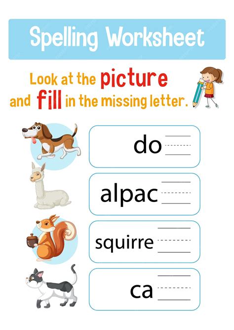 Spelling Worksheets Free Printables