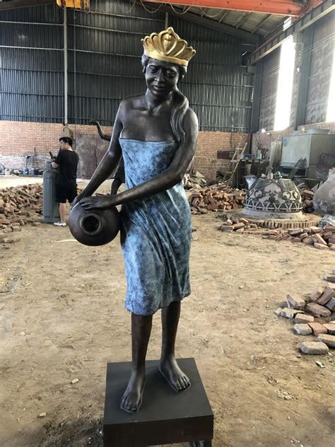 Beautiful Naked Decorative Girl Statue Life Size Bronze