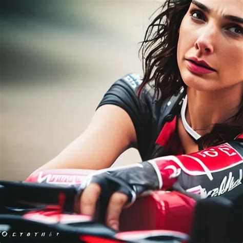 Gal Gadot As A Formula One Driver Nikon Mm Stable Diffusion