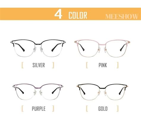 Meeshow Titanium Alloy Glasses Frame Women Cat Eyes Prescription Eyegl