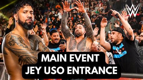 Main Event Jey Uso Entrance And Ring Announcement Wwe Raw Samantha