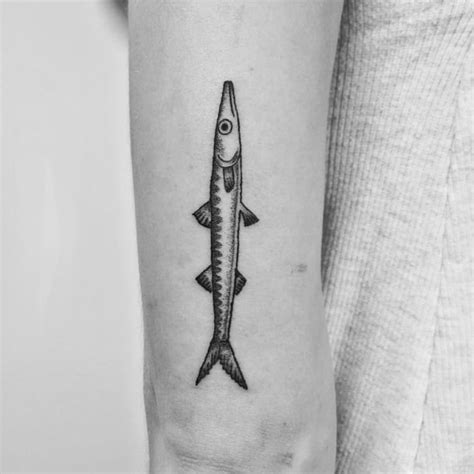 Barracuda Fish Tattoo, Barracuda fish tattoo design, simple Barracuda fish tattoo | Simple ...