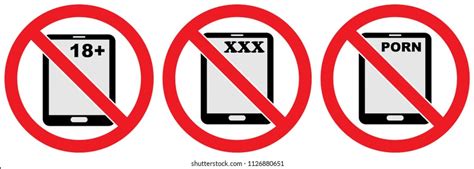 Set No Tablet Sign Xxx18porn Isolated Stock Vector Royalty Free 1126880651 Shutterstock