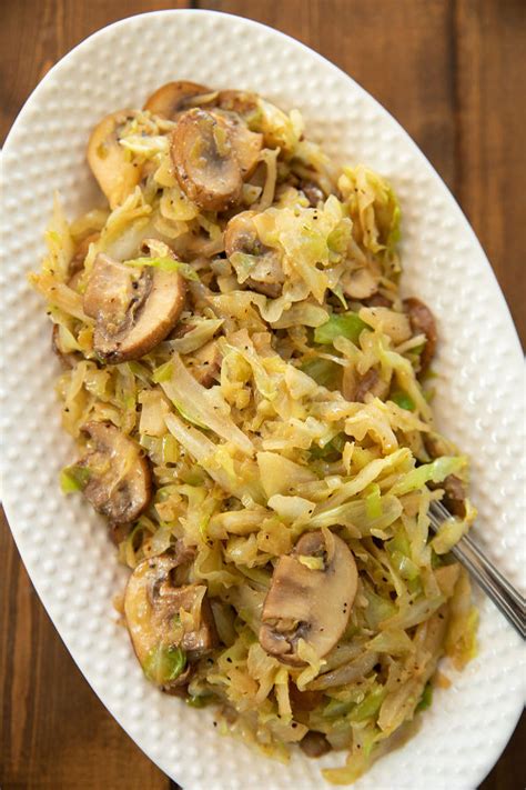 Easy Fried Cabbage Recipe With Mushrooms Mirlandras Kitchen