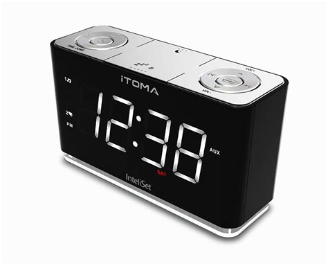 ITOMA Alarm Clock Radio With Digital FM Night Light Dual Alarm With