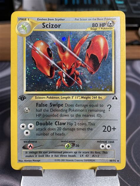 Pokemon Neo Discovery St Edition Scizor Holo Near Mint Ebay