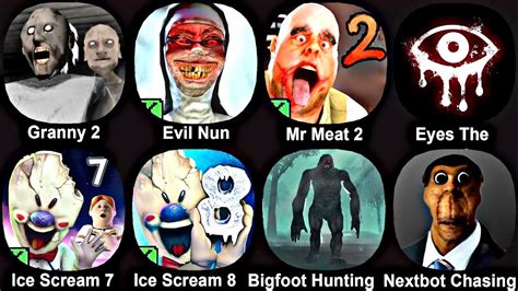 Granny Evil Nun Mr Meat Eyes The Horror Ice Scream Ice