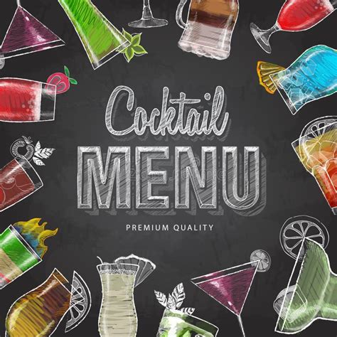 Cocktail Menu Design Background Stock Vector Illustration Of Identity Graphic 21836262