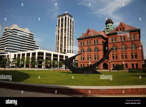 downtown peoria illinois city hall  res stock photography  images