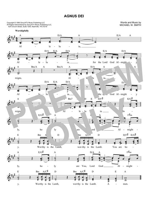 Agnus Dei Sheet Music Direct