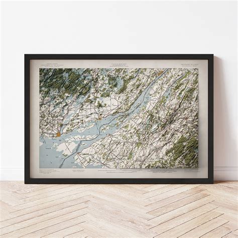 Thousand Islands, NY - Vintage Shaded Relief Map (1948) – East Of Nowhere