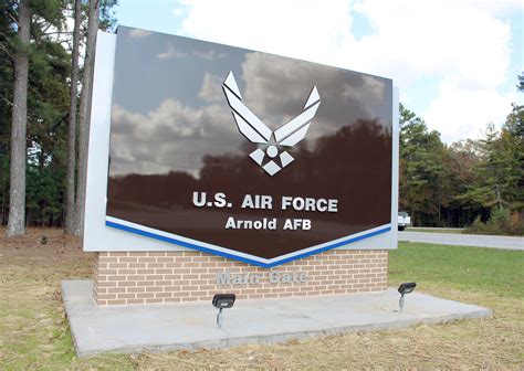 New Sign Installed At Main Gate Of Arnold Air Force Base Nellis Air