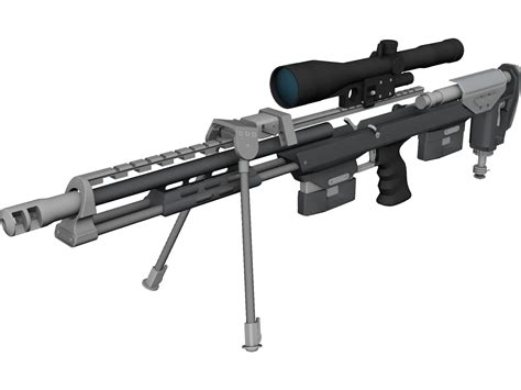 Dsr Accuracy International Sniper Rifle D Model Aisr D Cad Browser