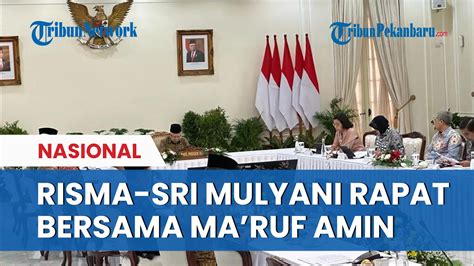 Ma Ruf Amin Pimpin Rapat Penanggulangan Kemiskinan Risma Sri Mulyani