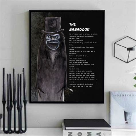 The Babadook With Poem Wall Art Canvas Artwork Art Print Home Decor