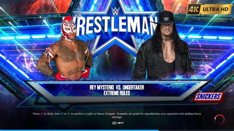 Rey Mysterio Vs The Undertaker Wwe 2k23 Extreme Rules Youtube