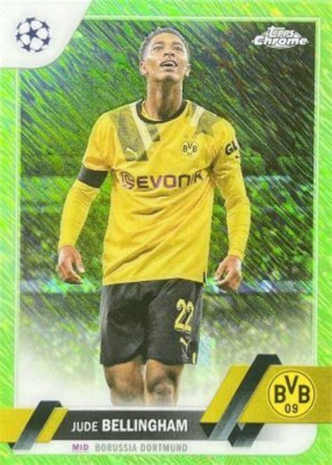 Jude Bellingham Topps Chrome Uefa Club Competitions Neon Green