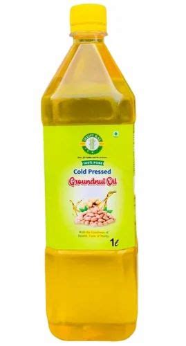 Liquid Lowers Cholesterol Cold Pressed Groundnut Oil 1 Litre For