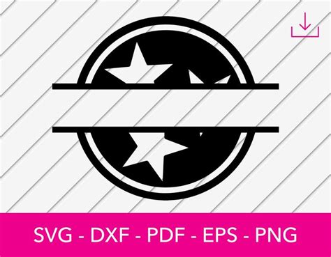 Black And White Tennessee Tristar Split Frame Svg Tennessee Svg