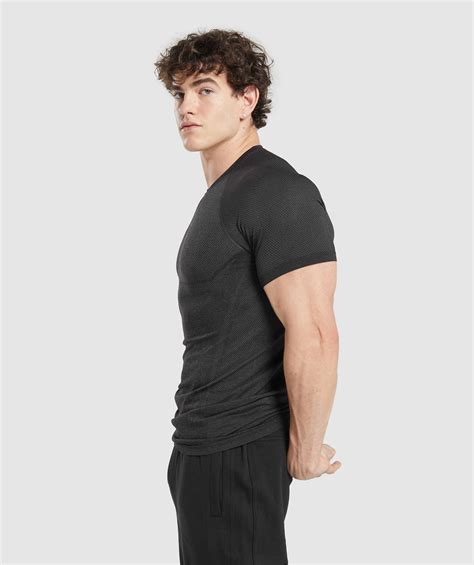 Gymshark Elite Seamless T Shirt Blackdark Grey Gymshark