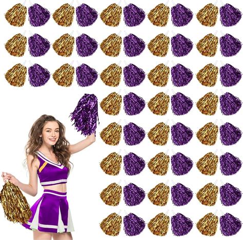 Pcs Cheerleading Pom Poms Cheer Pom Poms Fun Pom Poms Metallic Foil