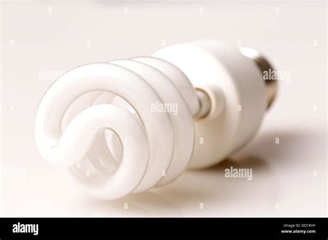 Spiral Compact Fluorescent Light Bulb CFL Stock Photo Alamy