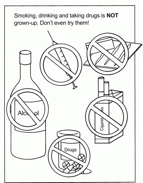 Printable Drug Free Coloring Pages Coloring Home