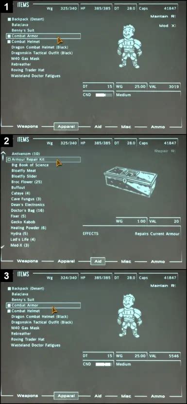 Armour Repair Kits At Fallout New Vegas Mods And Community