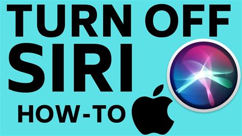 How To Turn Off Siri Disable Siri On Iphone Ipad Youtube