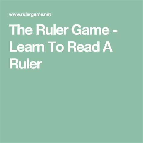 Ruler Game