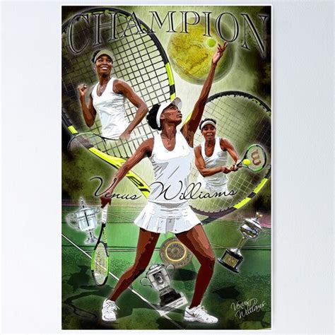 "Venus Williams "Champion" Poster" Poster for Sale by nomercy50 | Redbubble