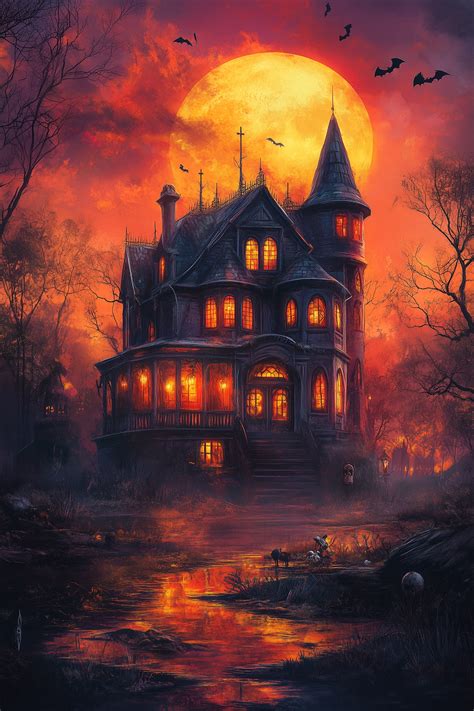 Download Ai Generated Haunted House Royalty Free Stock Illustration