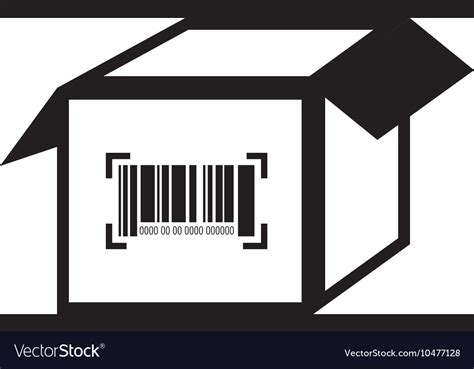 Box Barcode With Serial Number Royalty Free Vector Image