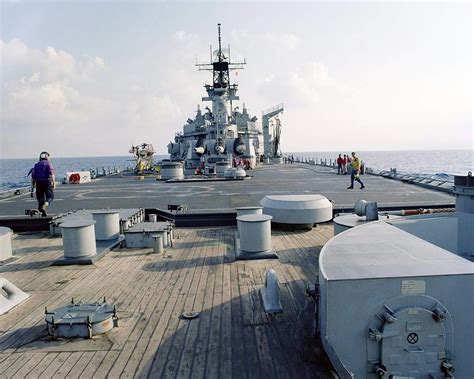 Majestic Battleship USS NEW JERSEY In The Mediterranean Sea