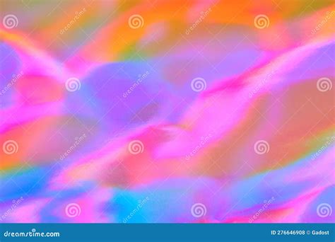 Blurred Pastel Neon Pink Purple Blue Orange Holographic Foil