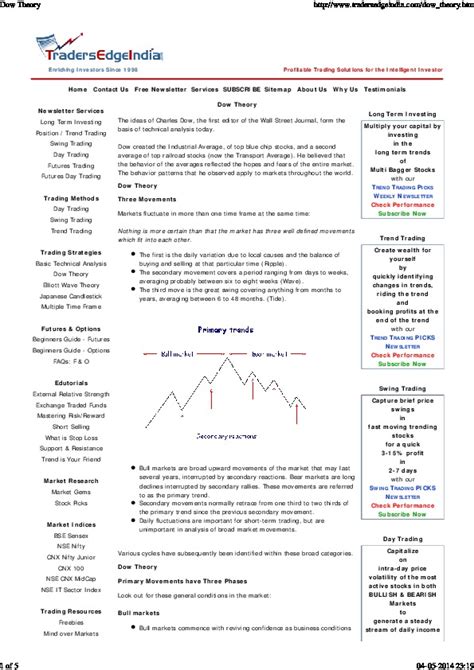 dow theory pdfcoffeecom