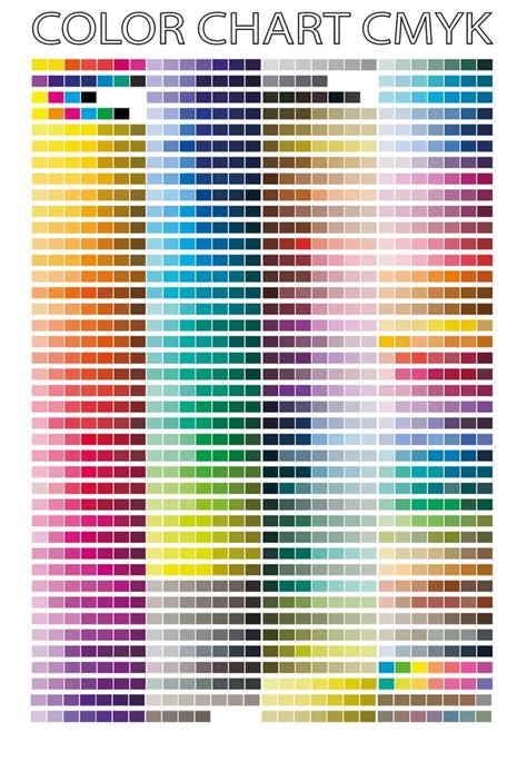 Printable Sublimation Color Chart