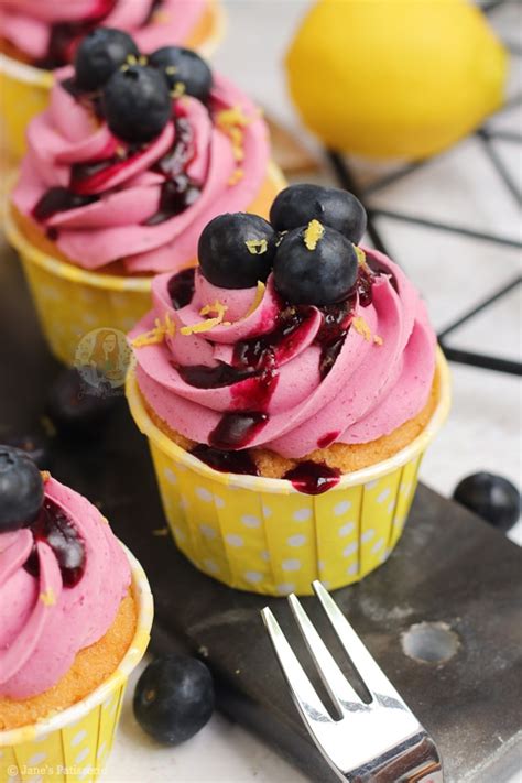 Lemon And Blueberry Cupcakes Janes Patisserie