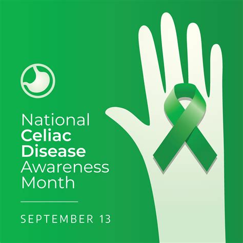 celiac disease awareness month celebration design template. green