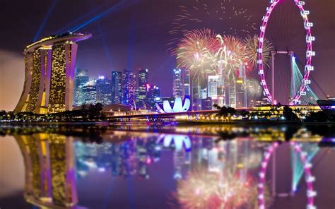 Singapore Skyline Night