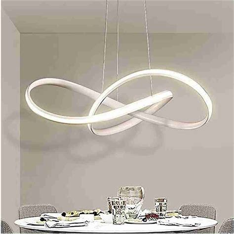 Lampadario LED Design Onda Doppia Bianco Fupe It