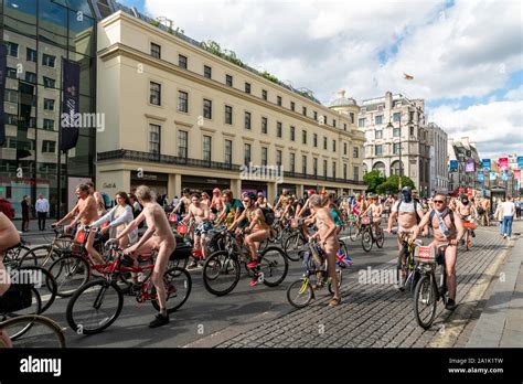 June World Naked Bike Ride In London England Hundreds Of Naked