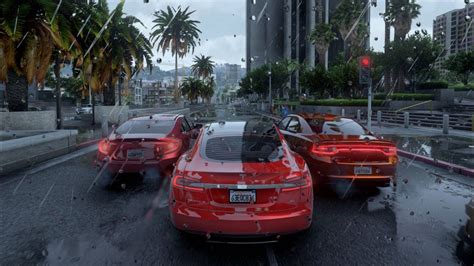 GTA 5 RAGE ENGINE 4K Ultra Realistic Rain Weather Graphics Mod With