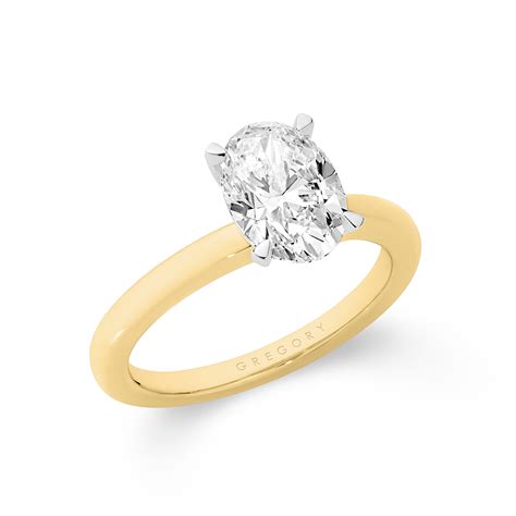 Oval Shape Solitaire Diamond Engagement Ring