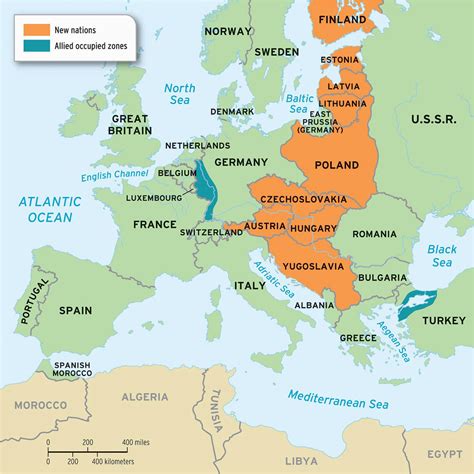 Europe Map After Ww2