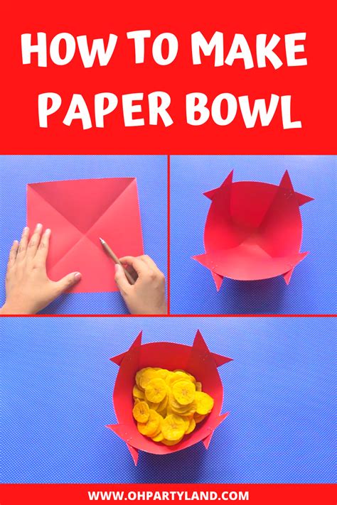 How To Make Paper Bowl Oh Partyland