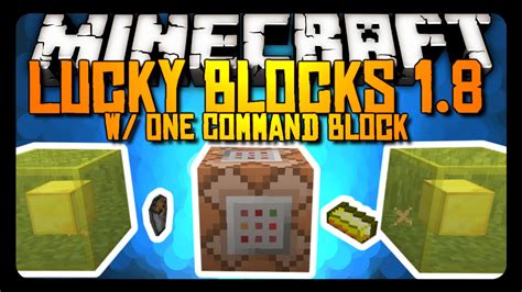 Minecraft LUCKY BLOCKS W ONE COMMAND BLOCK YouTube